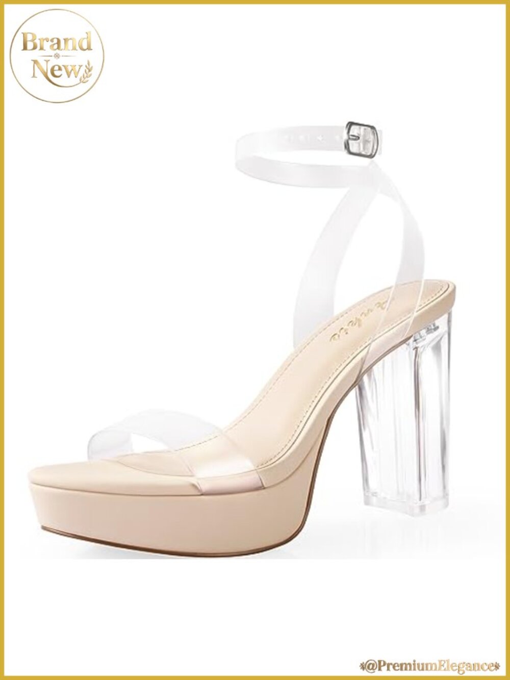4 Inch Platform Heels Chunky Strappy Ankle Strap Open Toe